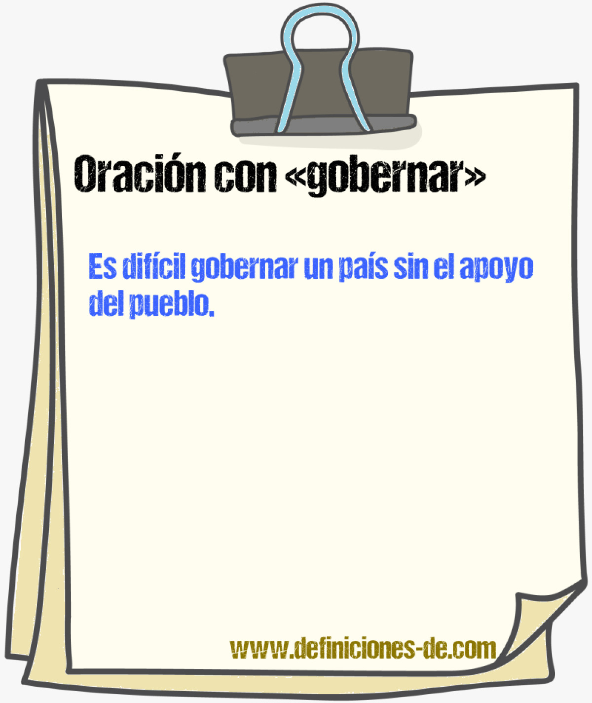 Ejemplos de oraciones con gobernar