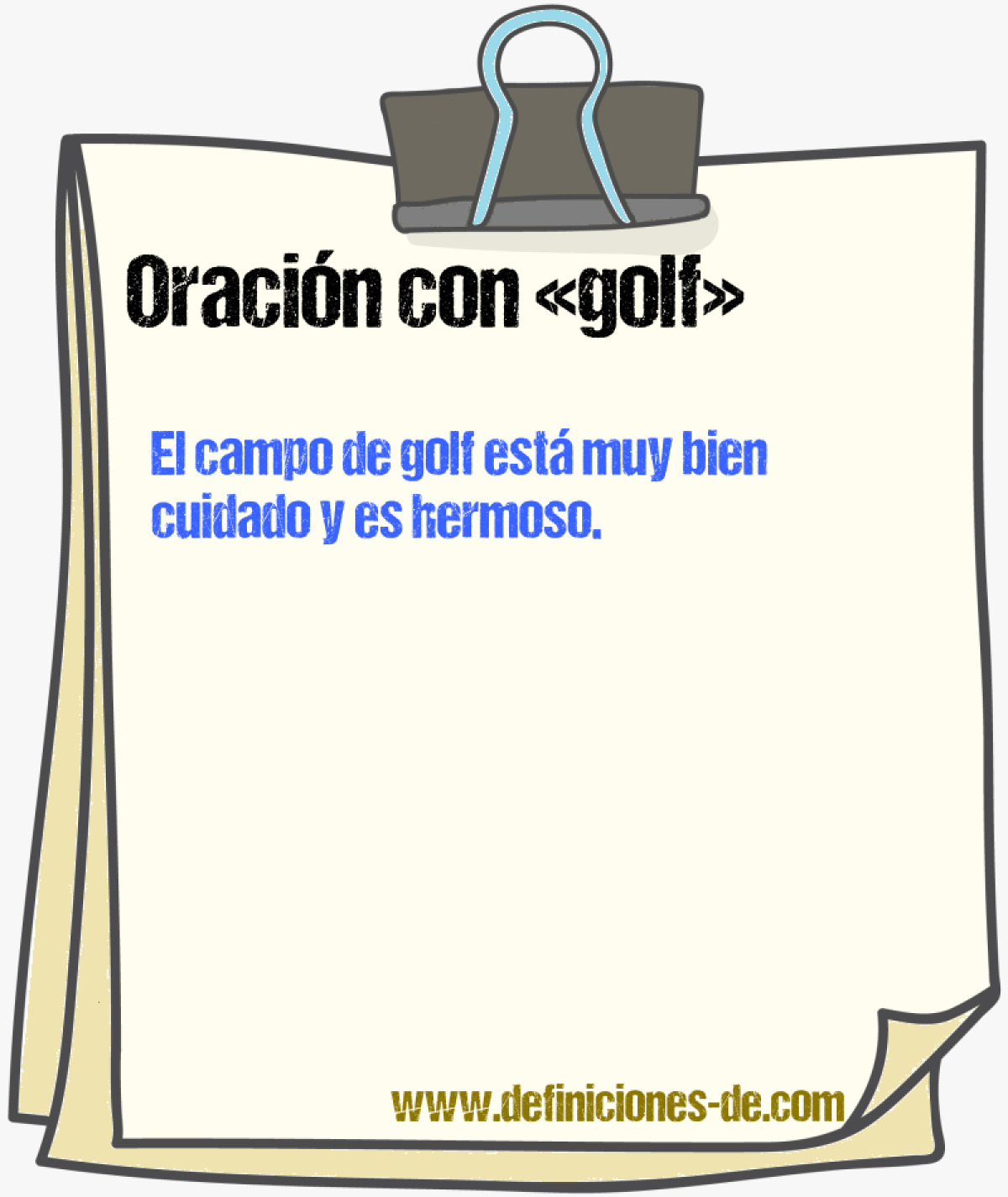 Ejemplos de oraciones con golf