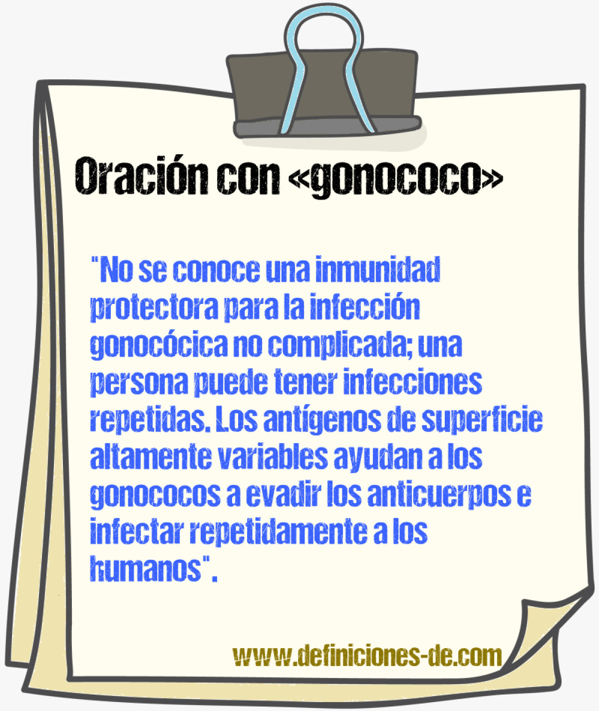 Ejemplos de oraciones con gonococo