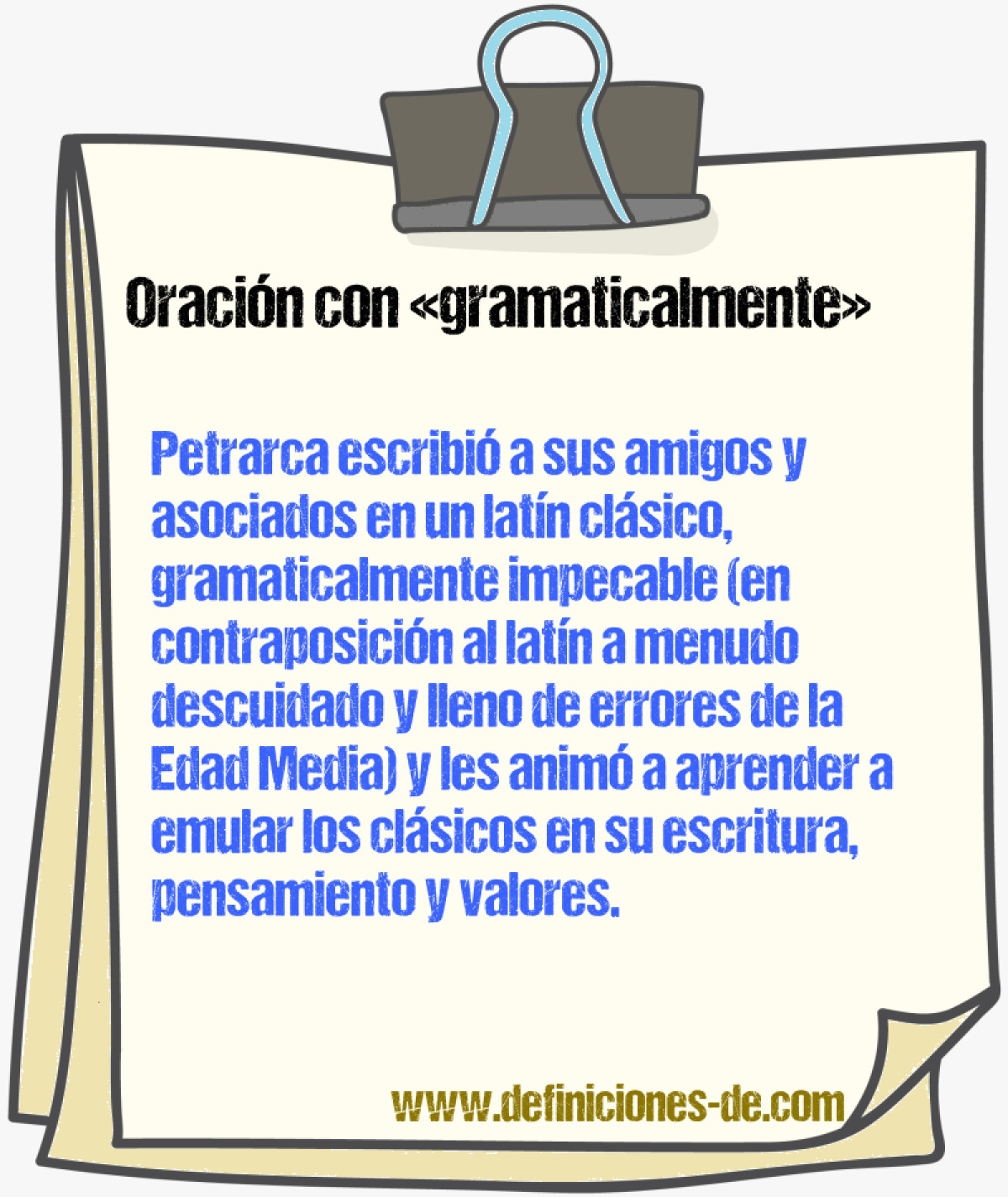 Ejemplos de oraciones con gramaticalmente