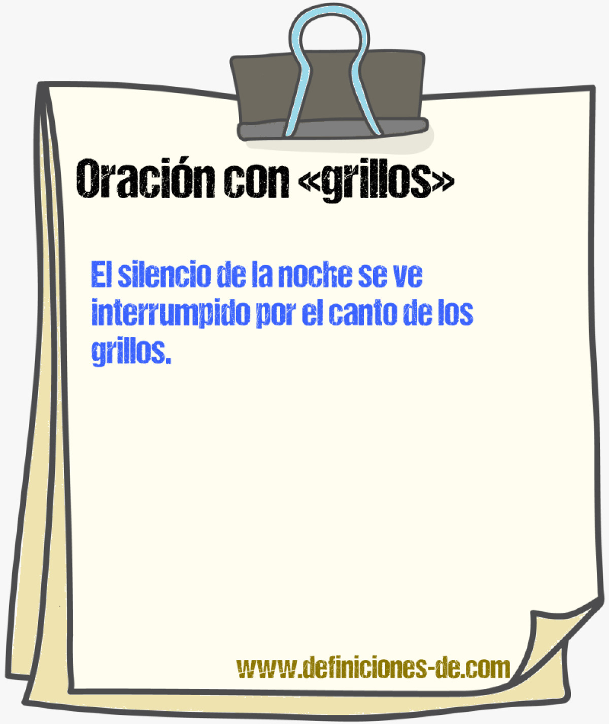 Ejemplos de oraciones con grillos