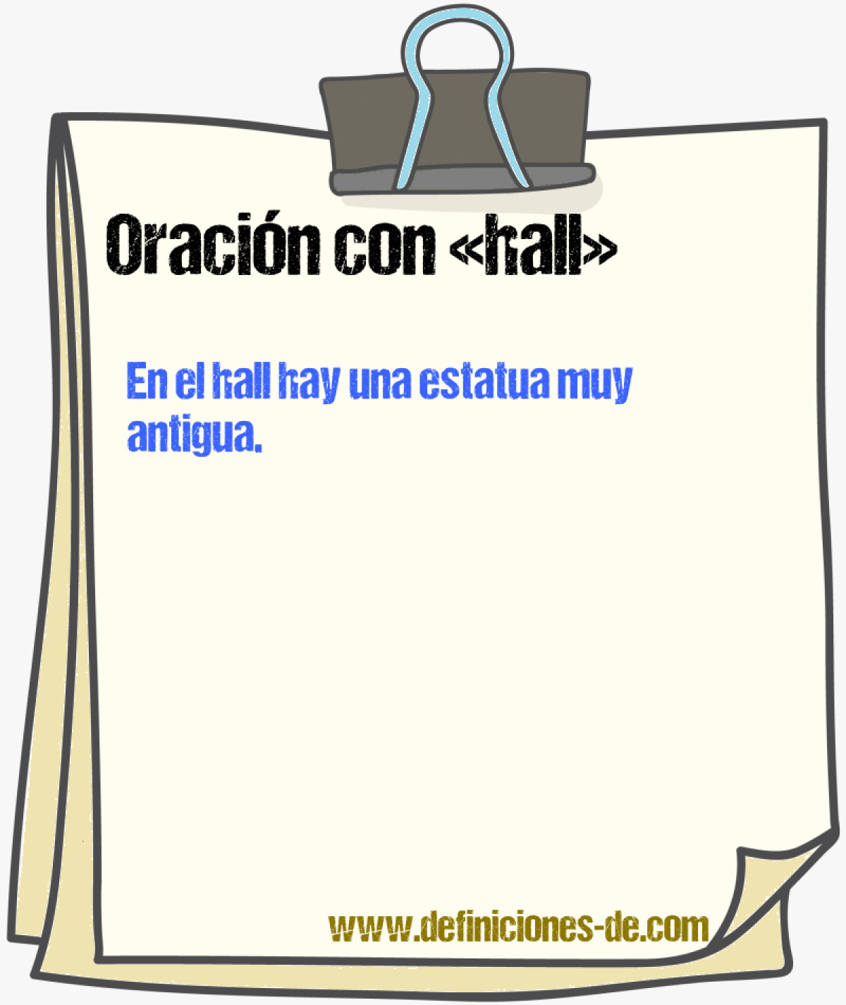 Ejemplos de oraciones con hall