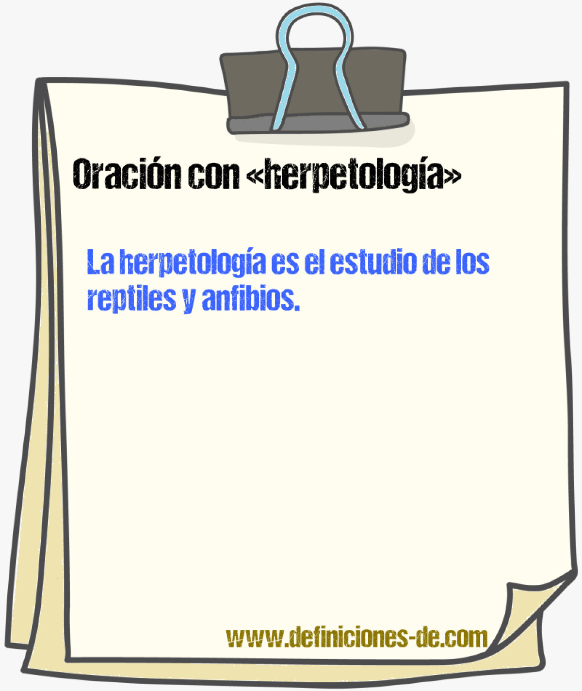 Ejemplos de oraciones con herpetologa