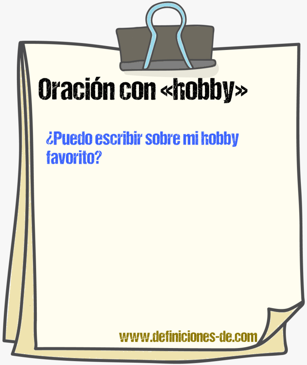 Ejemplos de oraciones con hobby