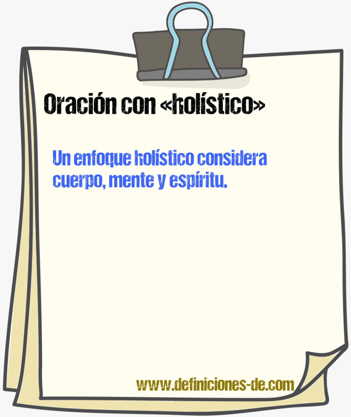 Ejemplos de oraciones con holstico