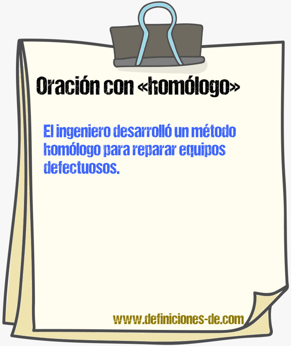 Ejemplos de oraciones con homlogo