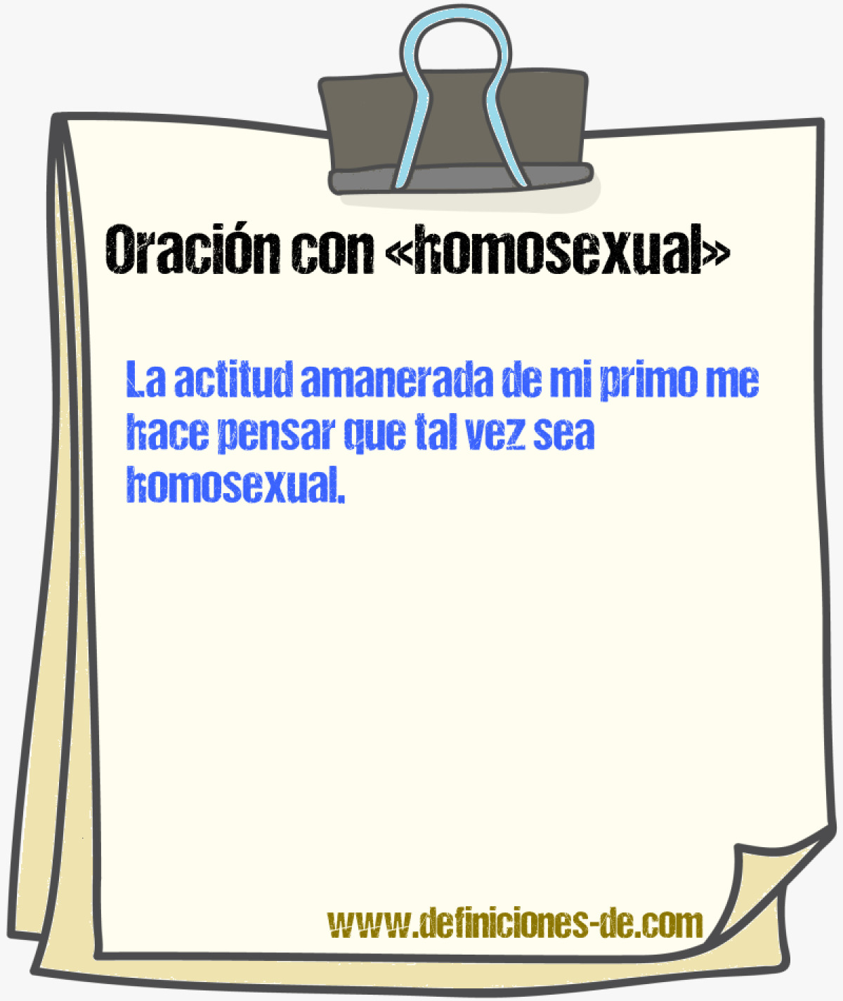 Ejemplos de oraciones con homosexual