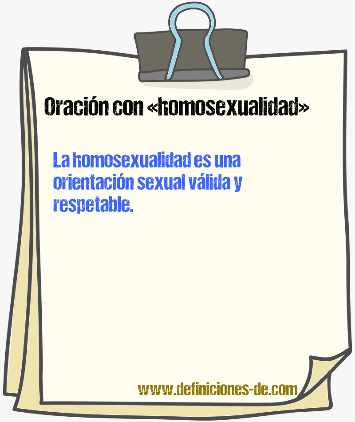 Ejemplos de oraciones con homosexualidad