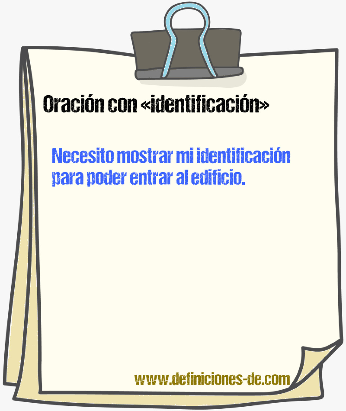 Ejemplos de oraciones con identificacin