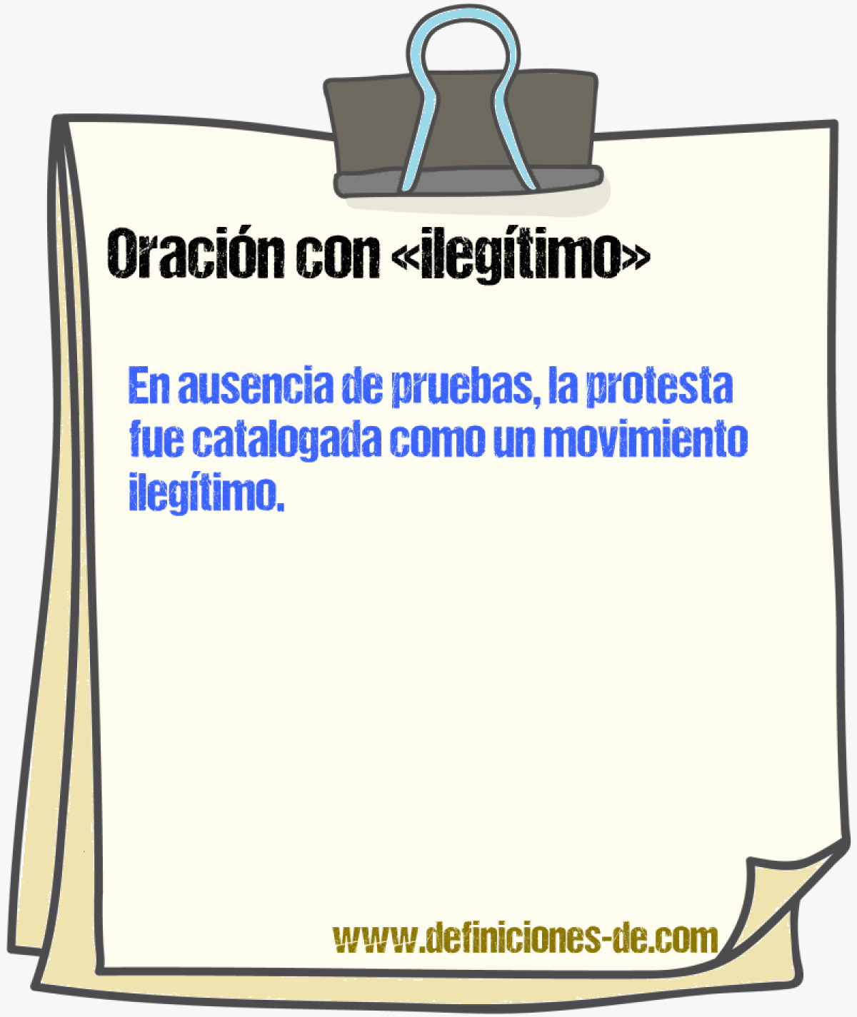 Ejemplos de oraciones con ilegtimo