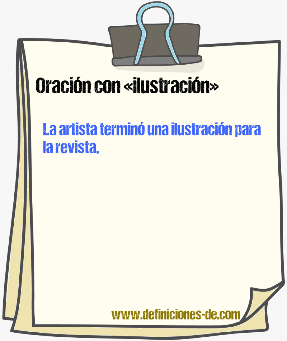 Ejemplos de oraciones con ilustracin