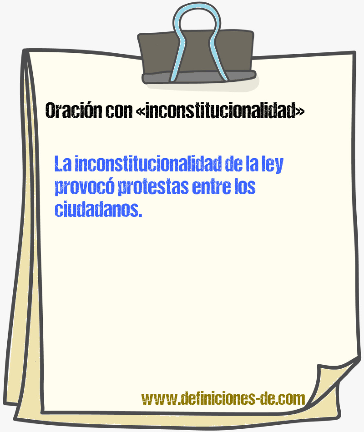 Ejemplos de oraciones con inconstitucionalidad