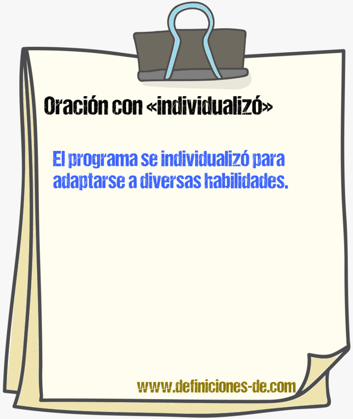 Ejemplos de oraciones con individualiz