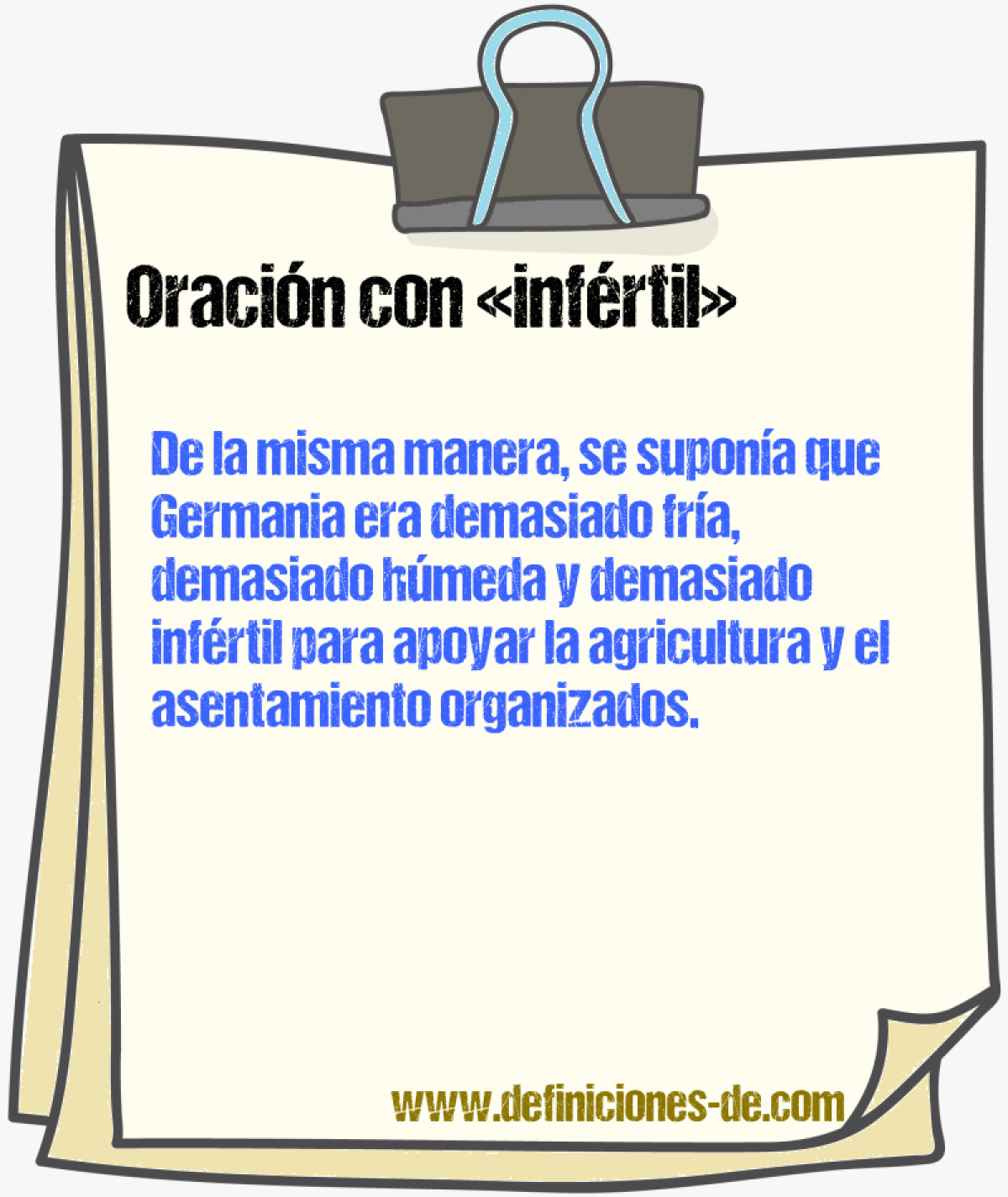 Ejemplos de oraciones con infrtil