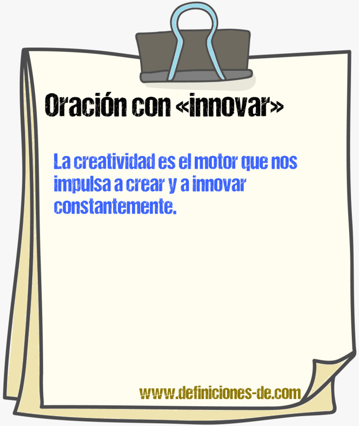 Ejemplos de oraciones con innovar