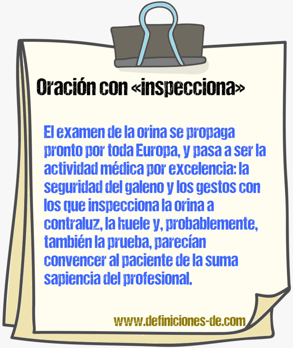 Ejemplos de oraciones con inspecciona