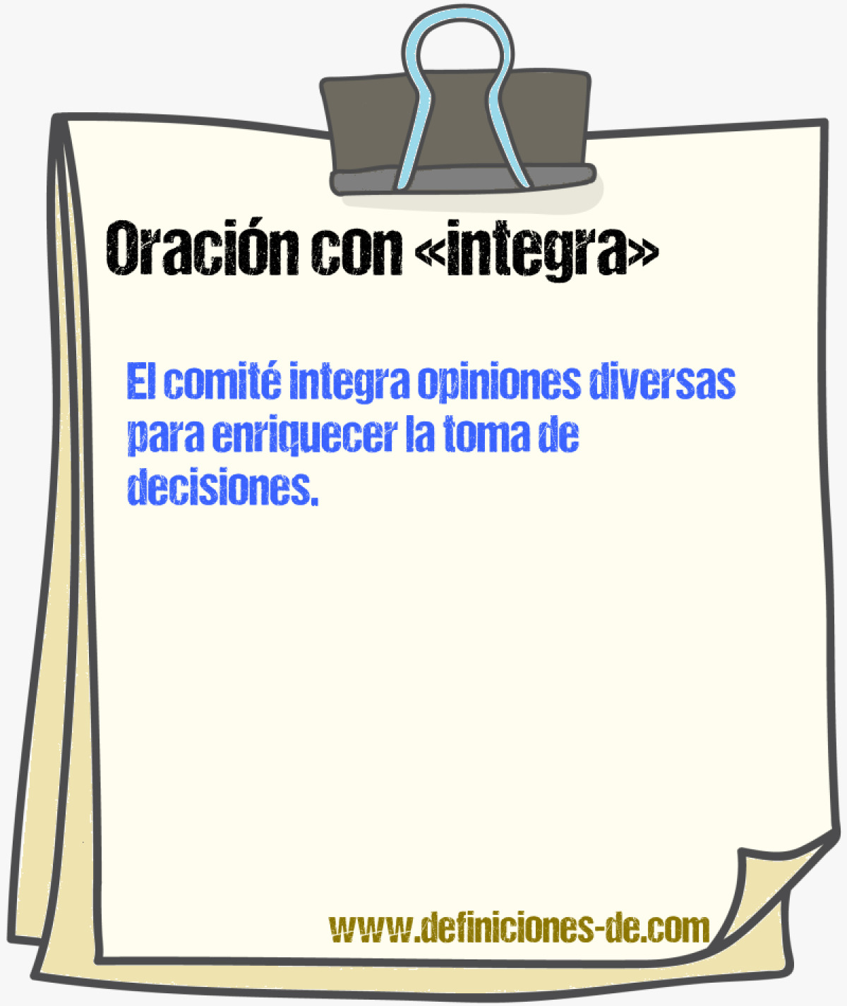 Ejemplos de oraciones con integra