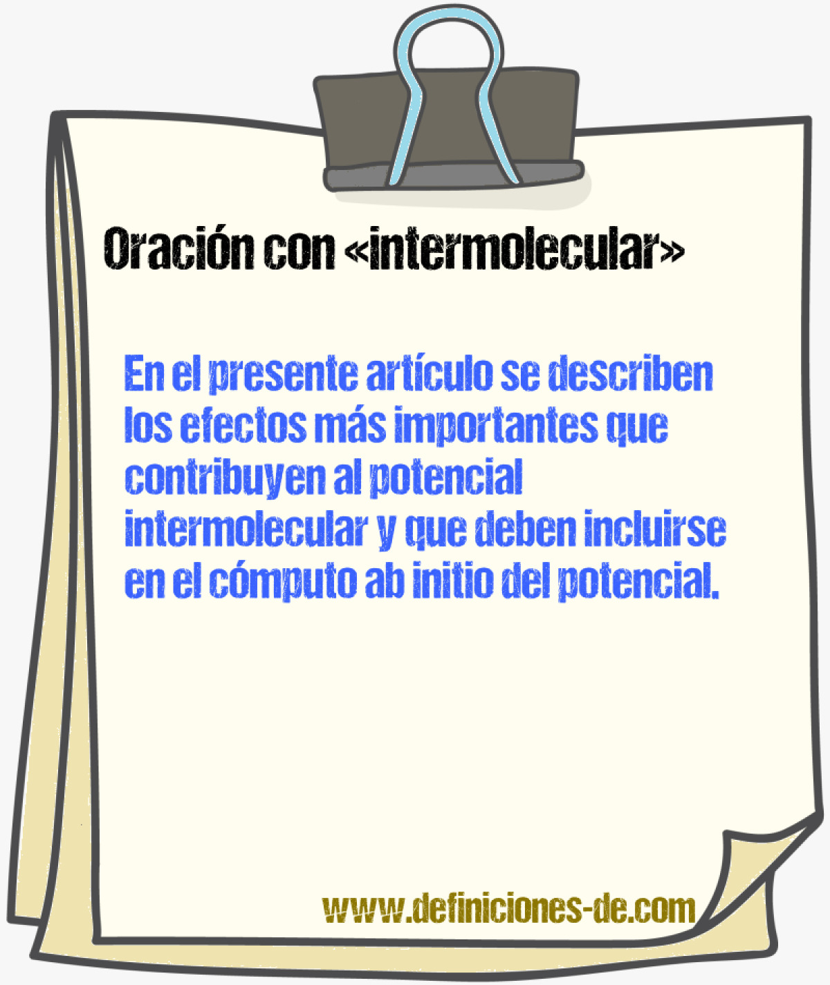 Ejemplos de oraciones con intermolecular