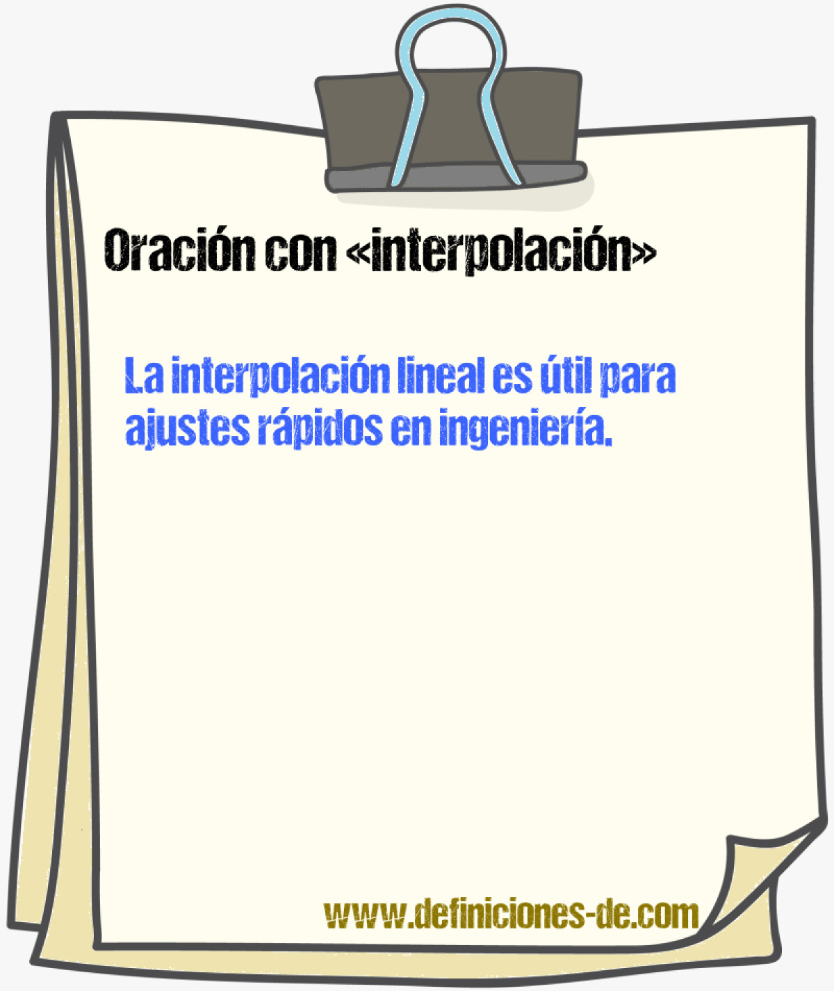 Ejemplos de oraciones con interpolacin