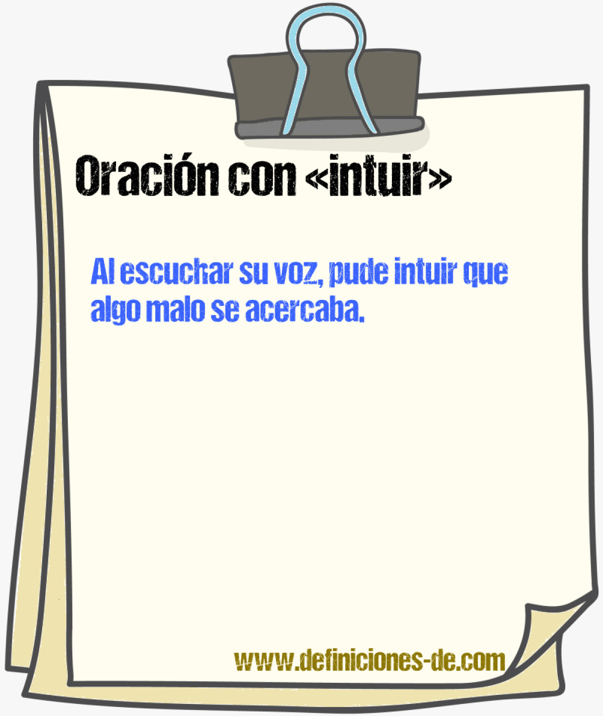 Ejemplos de oraciones con intuir