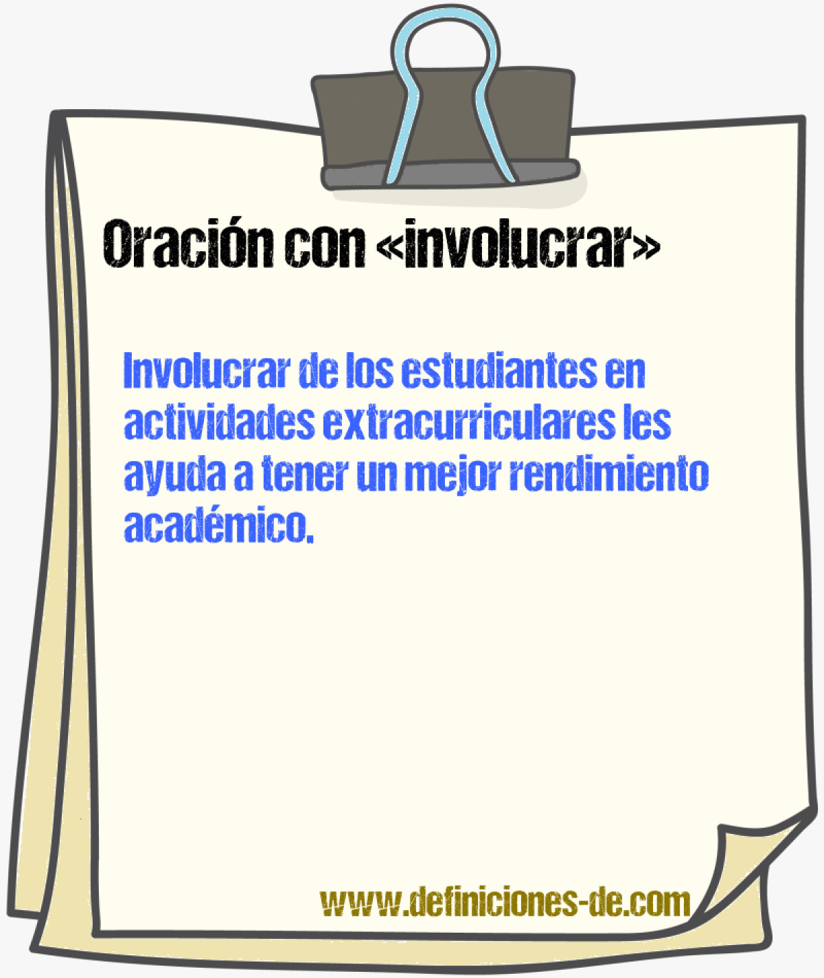 Ejemplos de oraciones con involucrar