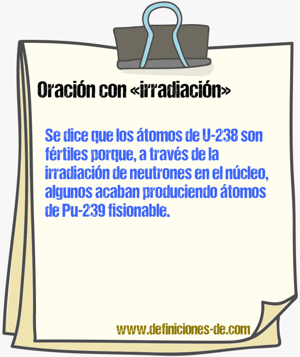 Ejemplos de oraciones con irradiacin
