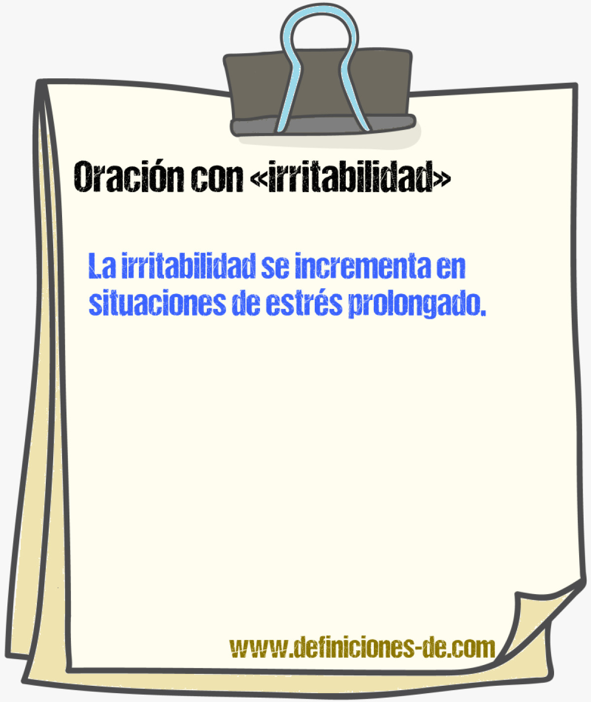 Ejemplos de oraciones con irritabilidad