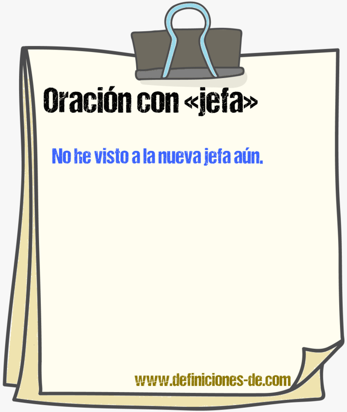 Ejemplos de oraciones con jefa