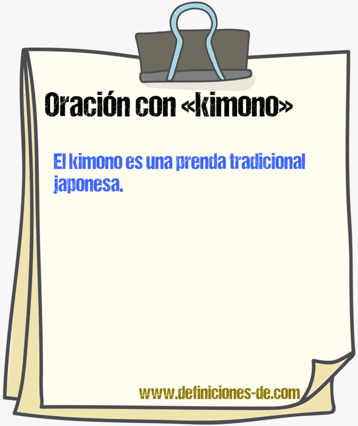 Ejemplos de oraciones con kimono