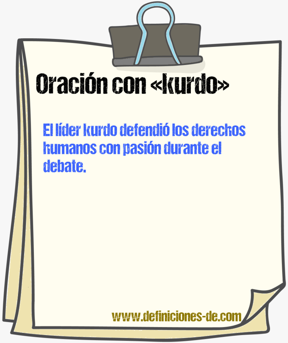 Ejemplos de oraciones con kurdo