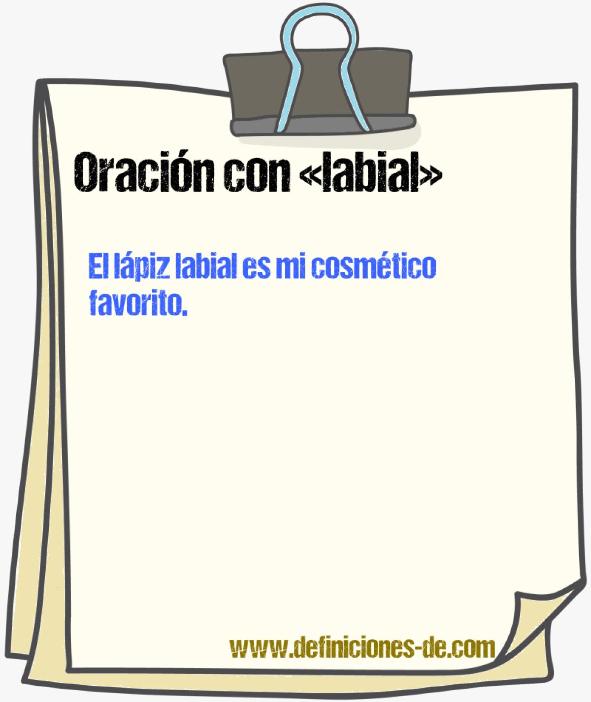 Ejemplos de oraciones con labial