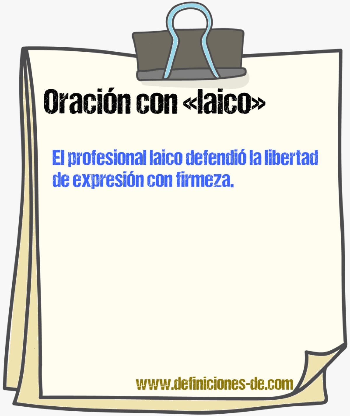 Ejemplos de oraciones con laico