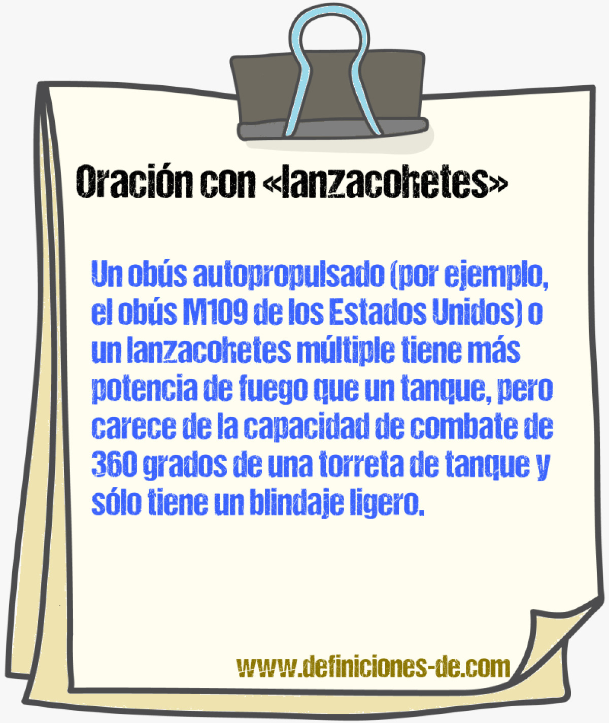 Ejemplos de oraciones con lanzacohetes