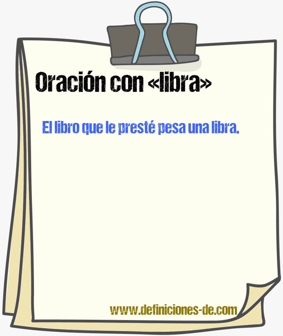 Ejemplos de oraciones con libra