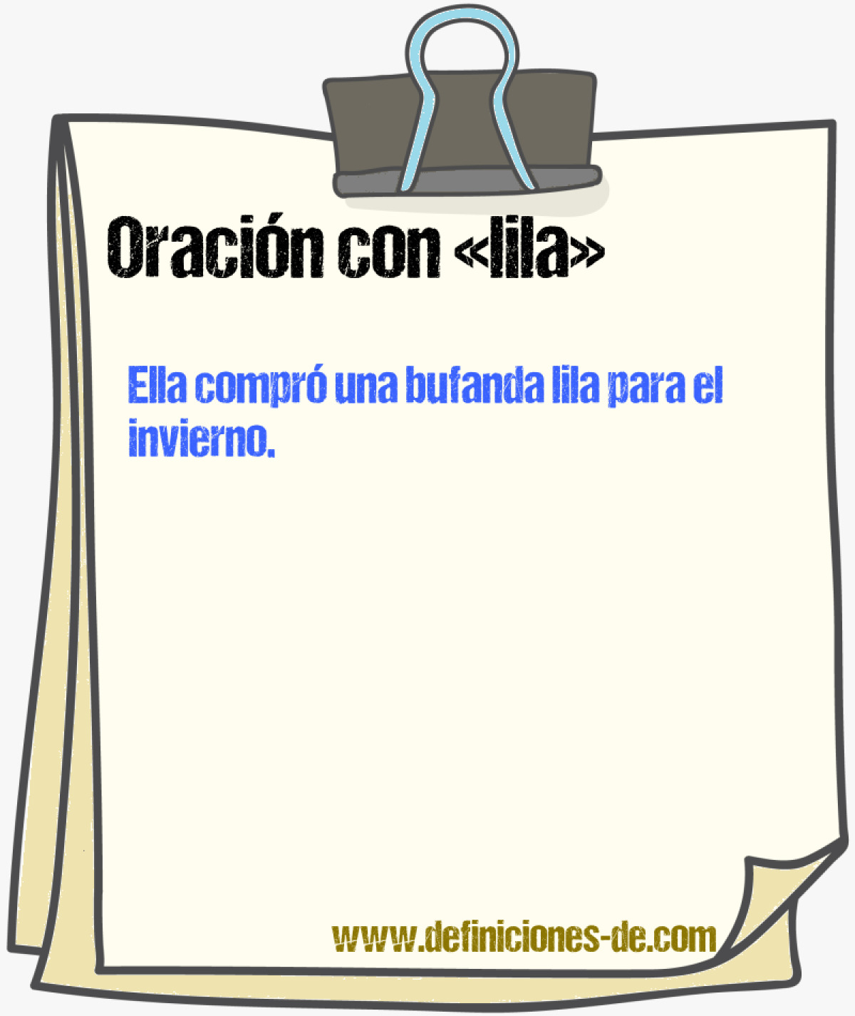 Ejemplos de oraciones con lila