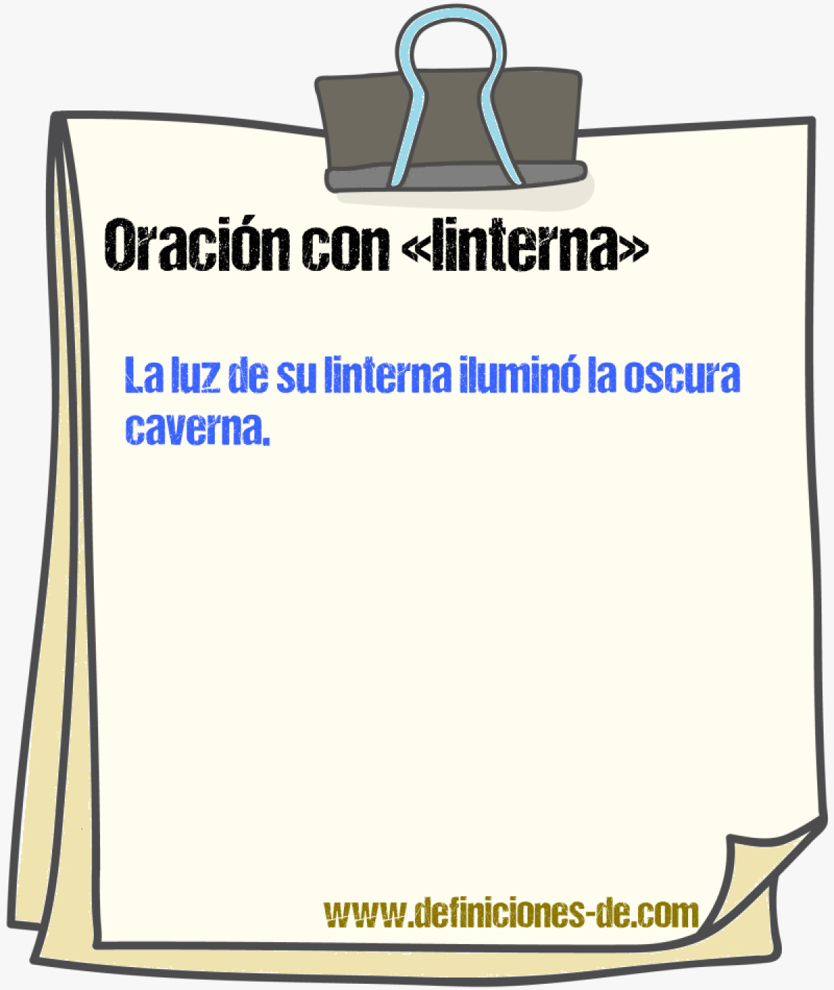 Ejemplos de oraciones con linterna