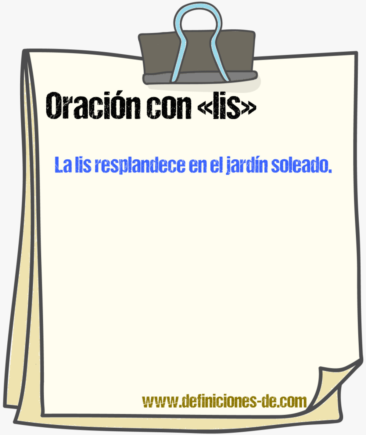 Ejemplos de oraciones con lis