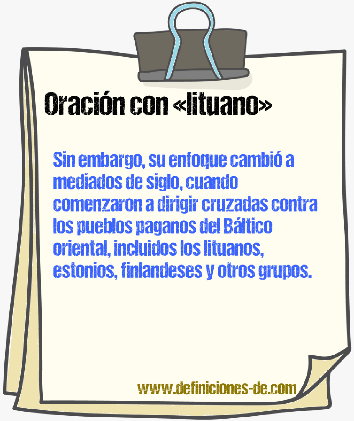 Ejemplos de oraciones con lituano