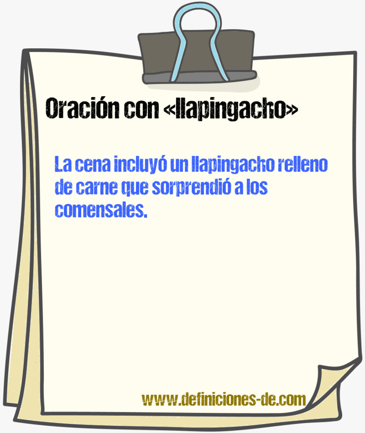 Ejemplos de oraciones con llapingacho