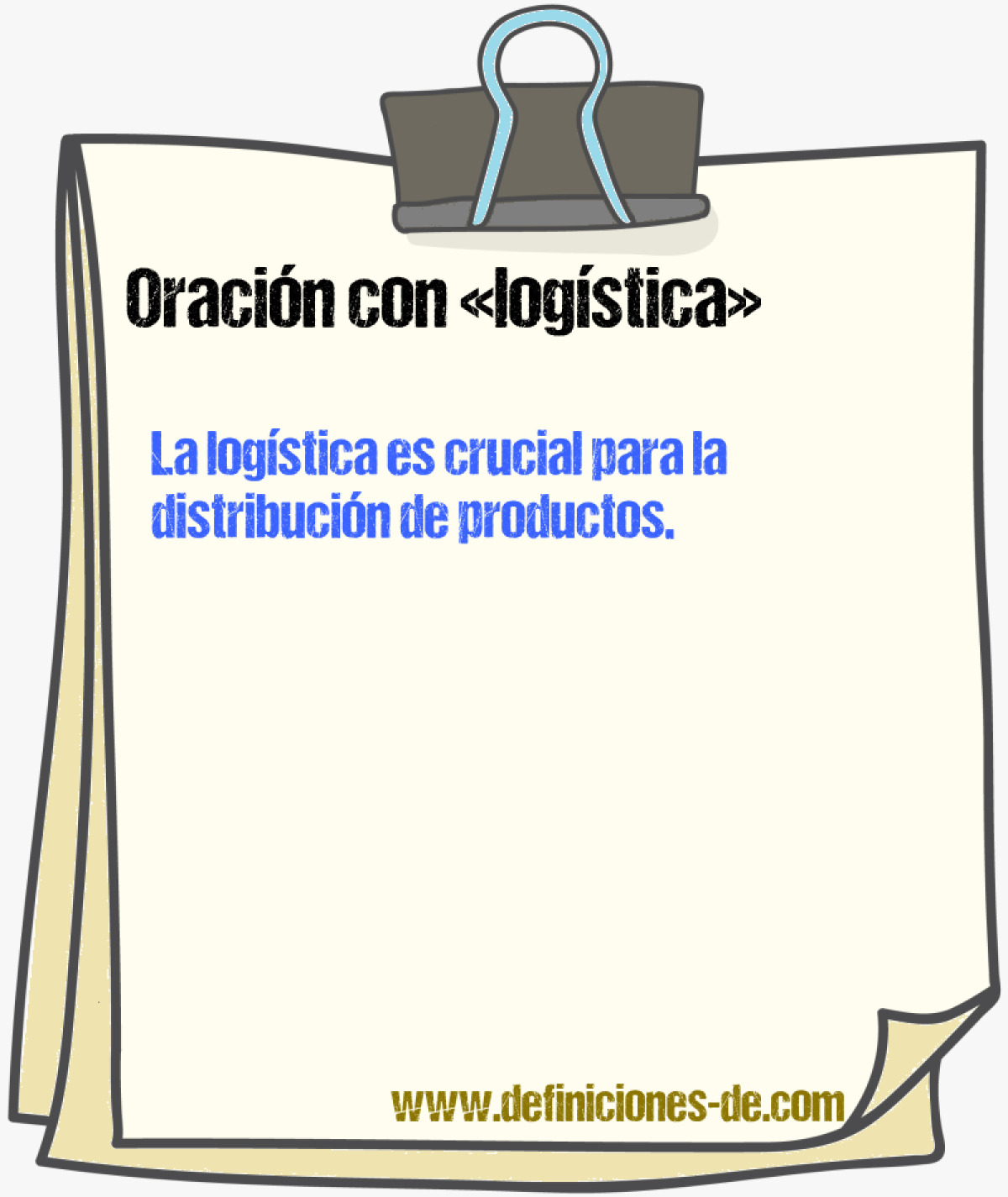 Ejemplos de oraciones con logstica