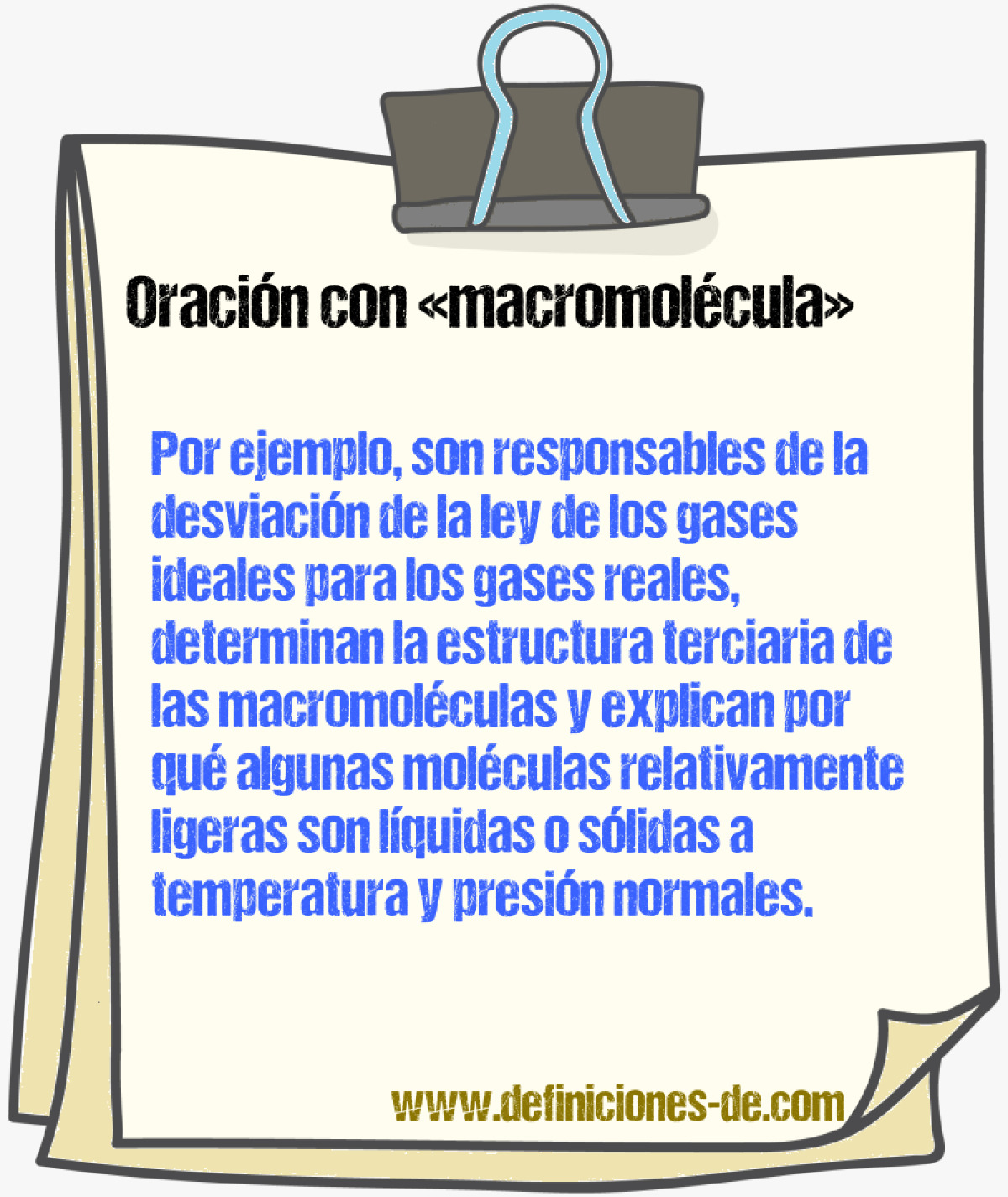 Ejemplos de oraciones con macromolcula