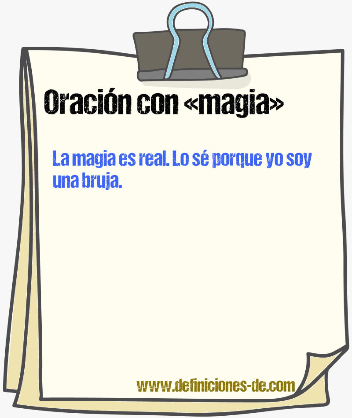 Ejemplos de oraciones con magia