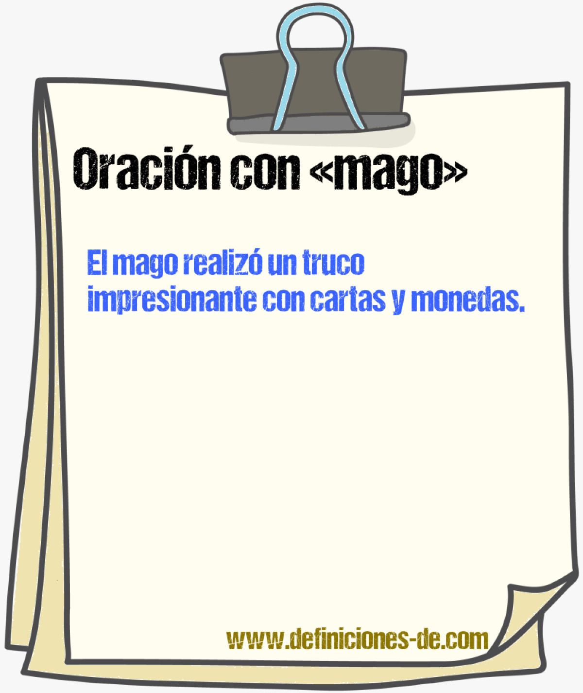 Ejemplos de oraciones con mago