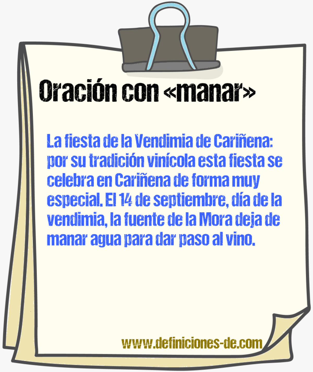 Ejemplos de oraciones con manar