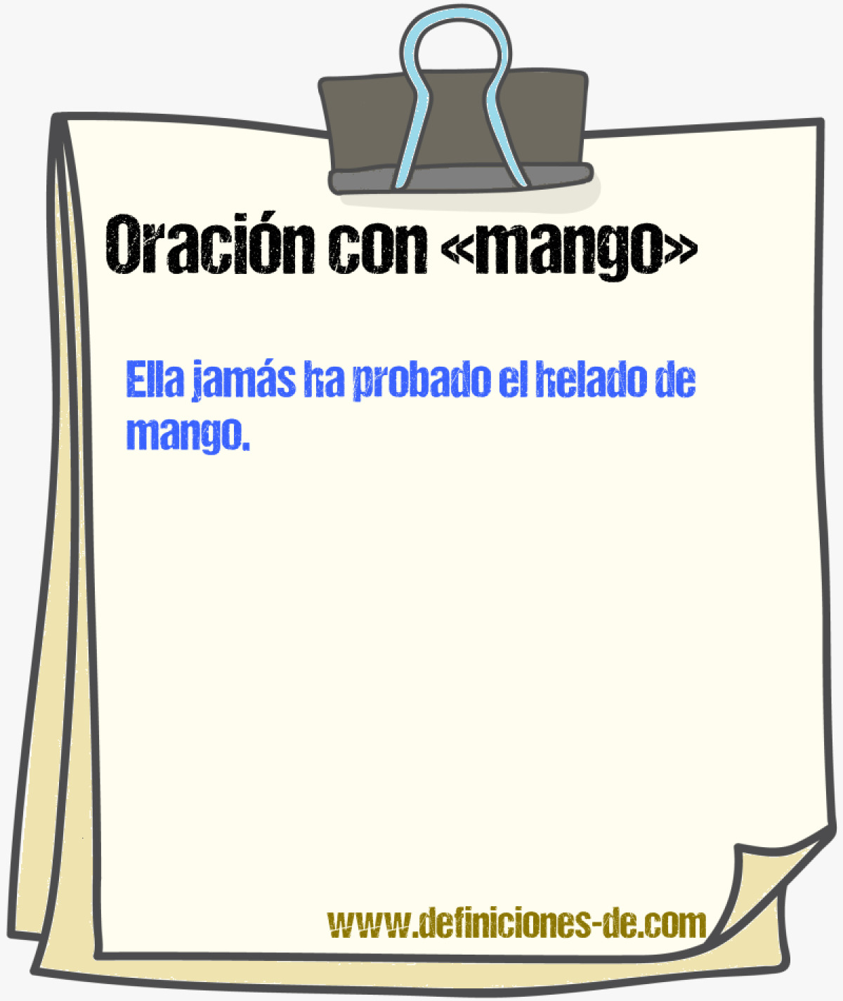 Ejemplos de oraciones con mango