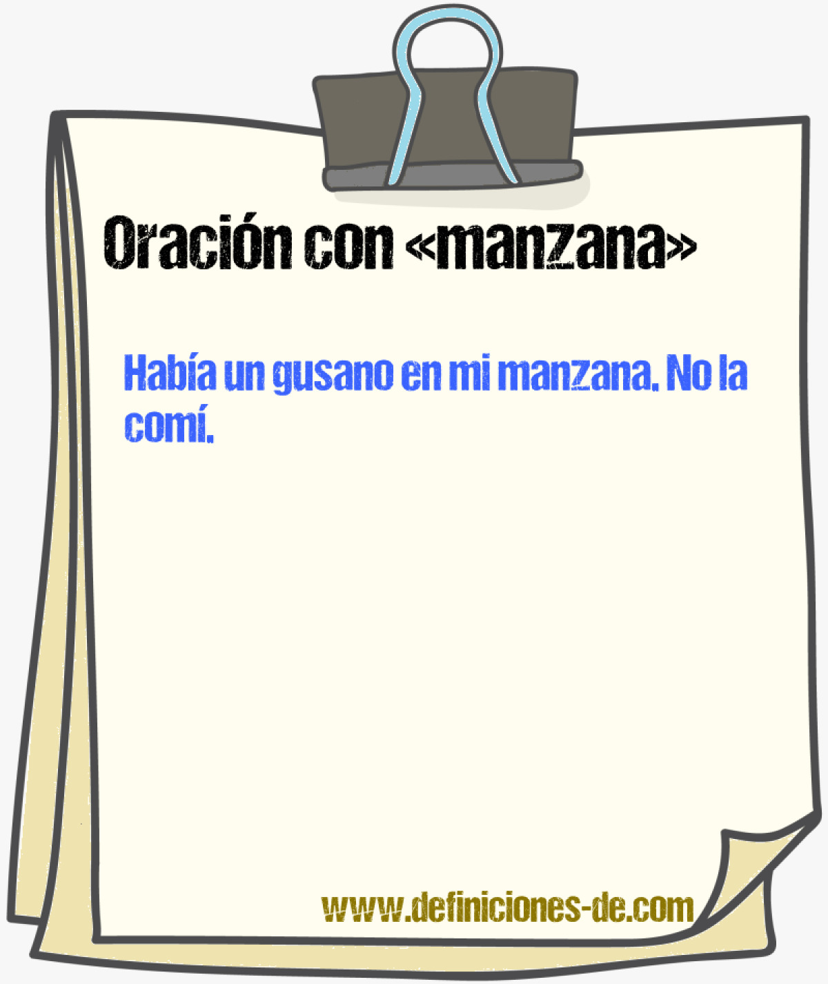 Ejemplos de oraciones con manzana