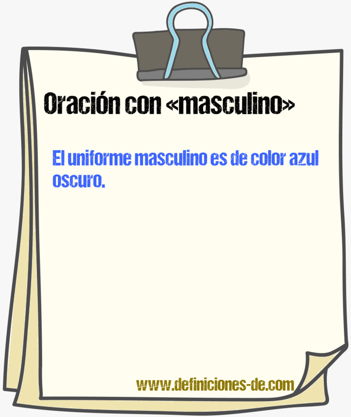 Ejemplos de oraciones con masculino