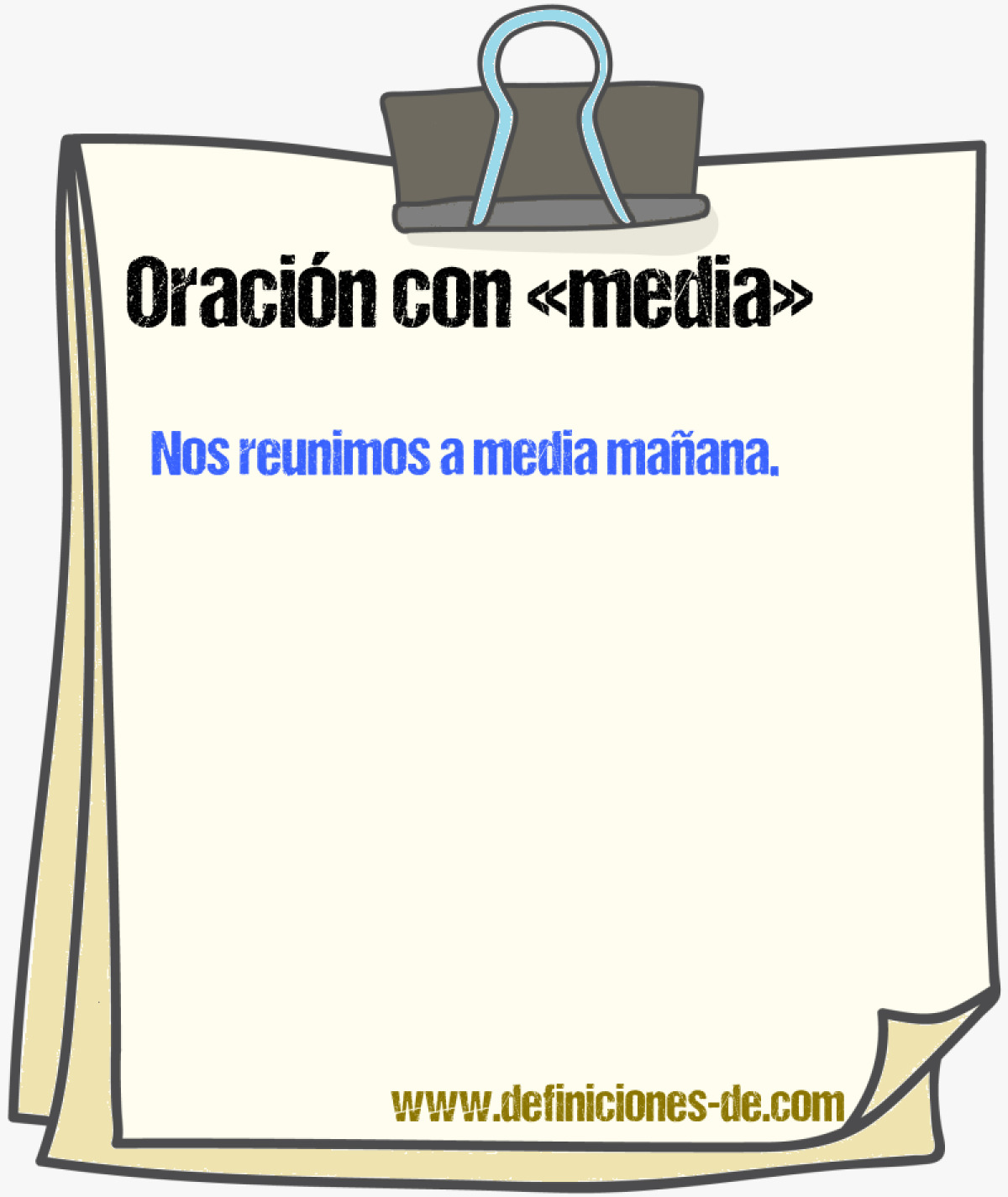 Ejemplos de oraciones con media