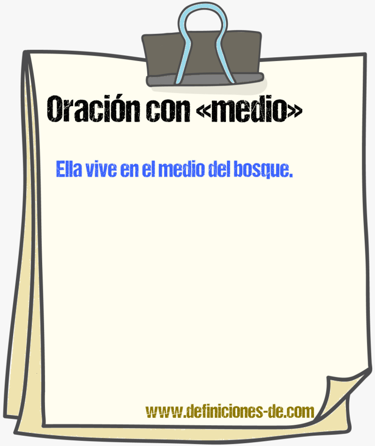 Ejemplos de oraciones con medio