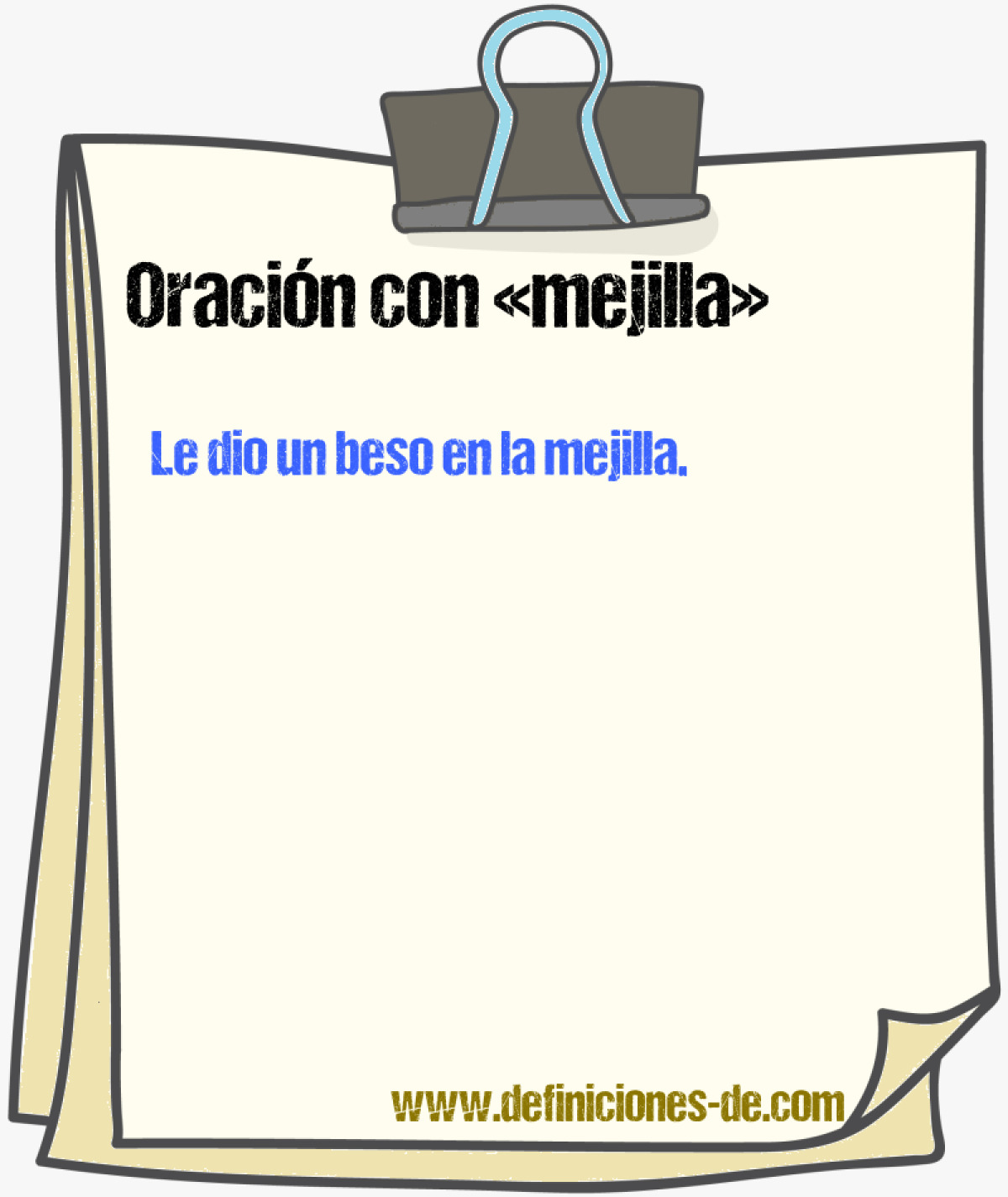 Ejemplos de oraciones con mejilla